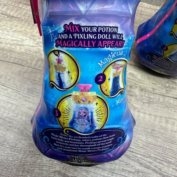 Lot Of 2 Magic Mixies Pixlings Amber The Dragon Pixling Doll Figure with Potion - Picture 9 of 10